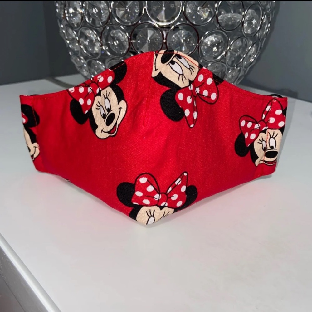 Handmade Minnie Mouse Print Mask